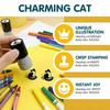 Cat Designs Kitten Stamp 6 Styles Cartoon Stamps Durable Black Cat Stamp  Stationery