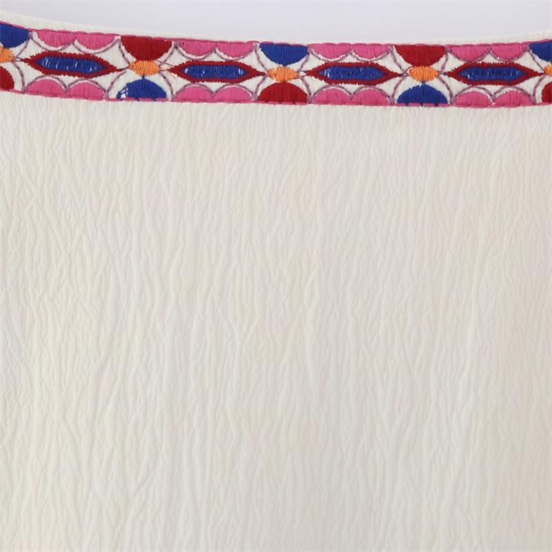 Dámské Vintage Květinové Vyšívané Kabát do pasu Dámské Vesta Bunda v národním stylu Oblečení Pro volný čas Dovolená Crop Top