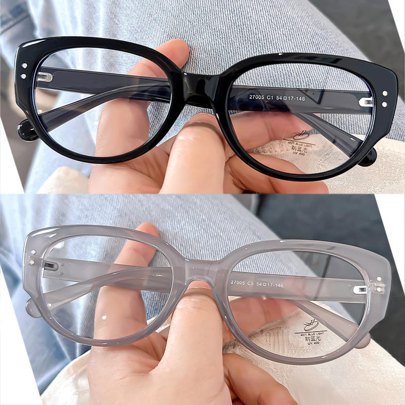2Pcs Transparent Large Myopia Glasses Ultralight Square Frame Anti-Blue Minus Eyeglasses Retro Prescription Eyewear