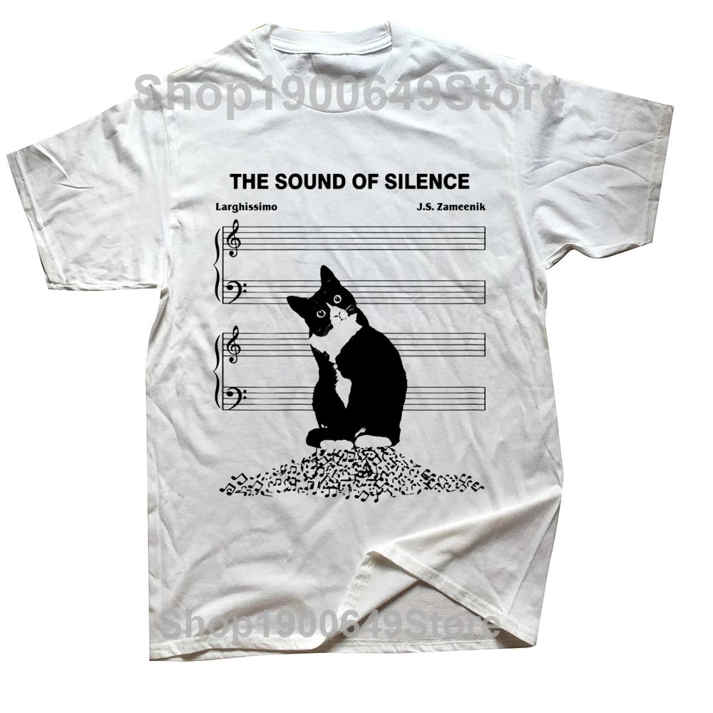 

Novelty The Sound Of Silence Music Cats Lover T Shirt Graphic Cotton Streetwear Short Sleeve Birthday Gifts Summer Style Tshirt S