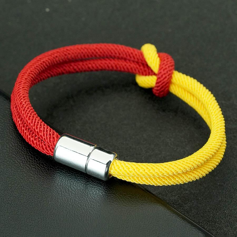 Neues 9-Stile Klassisches Kontrastierendes Konzentrisches Knoten Seil Armband Männer Frauen Distanz Anziehen Magnetischer Verschluss Valentins Armband Joias