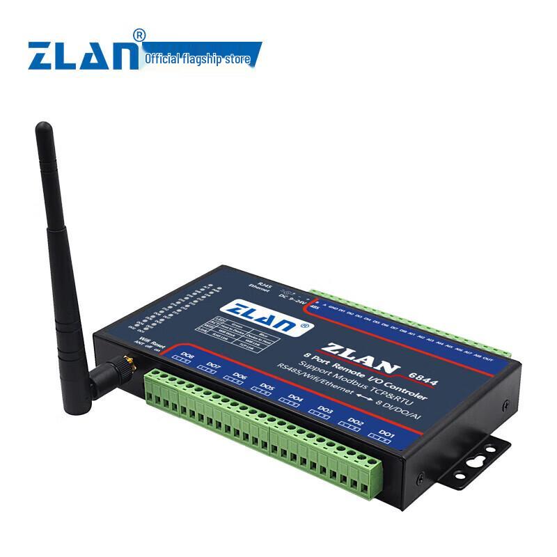ZLAN 8-Channel Remote IO Controller with Multi-interface