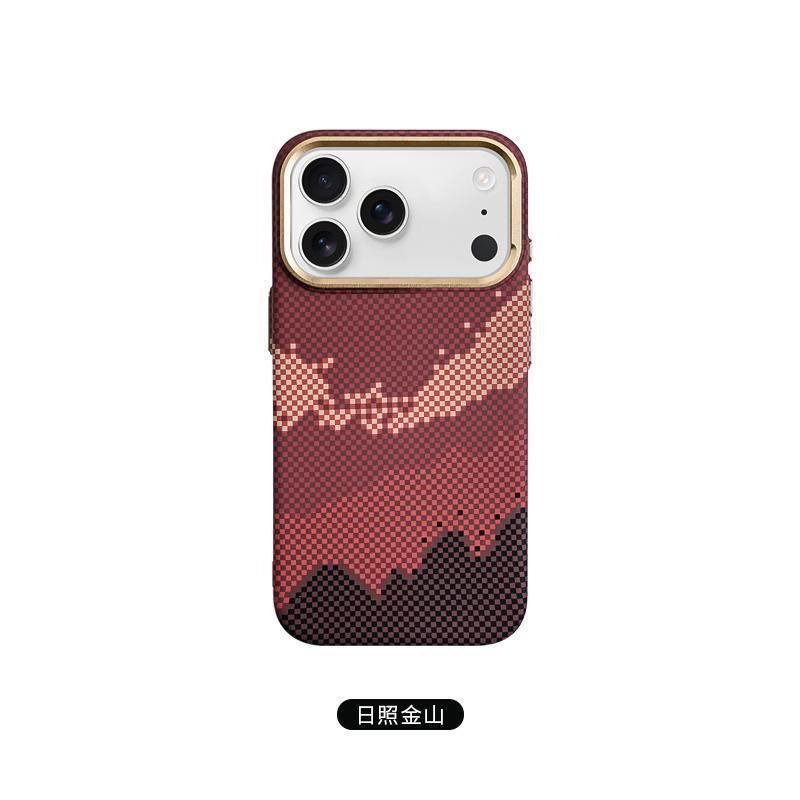 Kevlar Magnetic Phone Case IPhone 18 Pro Max 17 16 Hard PC Cover Shockproof Full Body Protection