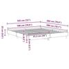 VidaXL Cadre de lit sans matelas chêne sonoma 180x200 cm, meuble de chambre à coucher, sommier, lit double, lit, châlit, lit 3329023