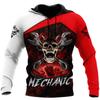 3D Print Men's Mechanic Graphic Hoodies Autumn Creative Personality Design Long Sleeve Sweatshirt Loose Daily Casual Fashion Top