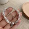 Love Heart Pearl Adjustable Bracelet For Women Elegant Pearl Bracelet Wedding Party  Jewelry Gifts