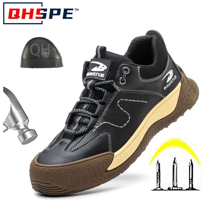 Men's Safety Shoes Insulated Labor Protection Shoes Breathable Anti Smashing Puncture Comfortable Men's Safety Tennis Steel Toe
