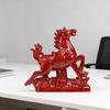 2026 Year of The Horse Figurine Ceramic Feng Shui Red Horse Statue Chinese New Year Home Office Tabletop Decoration for Wealth Good Luck