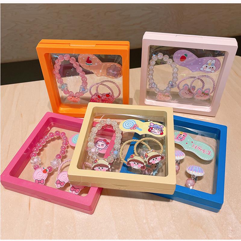 

Princess Bracelet & Jewelry Gift Set for Girls: Beaded Bracelets, Baby Hair Clips, Rubber Bands, Earrings