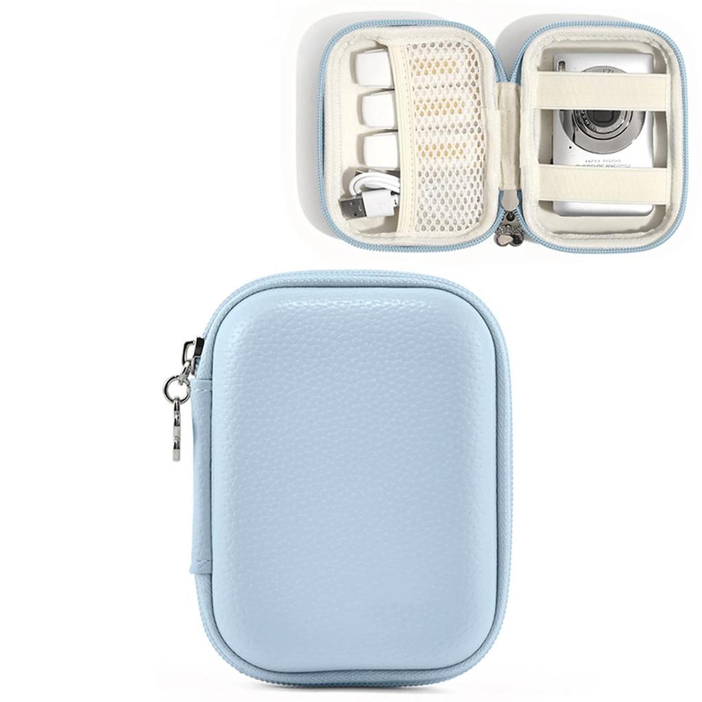 1PC Digital Camera Case for CAMKORY, Small Travel Compact Camera Holder with Mesh Pocket for Accessories SD Card