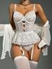 Lingerie Passione Europea: Set Modellante Sexy da Donna con Schiena Scoperta in Pizzo