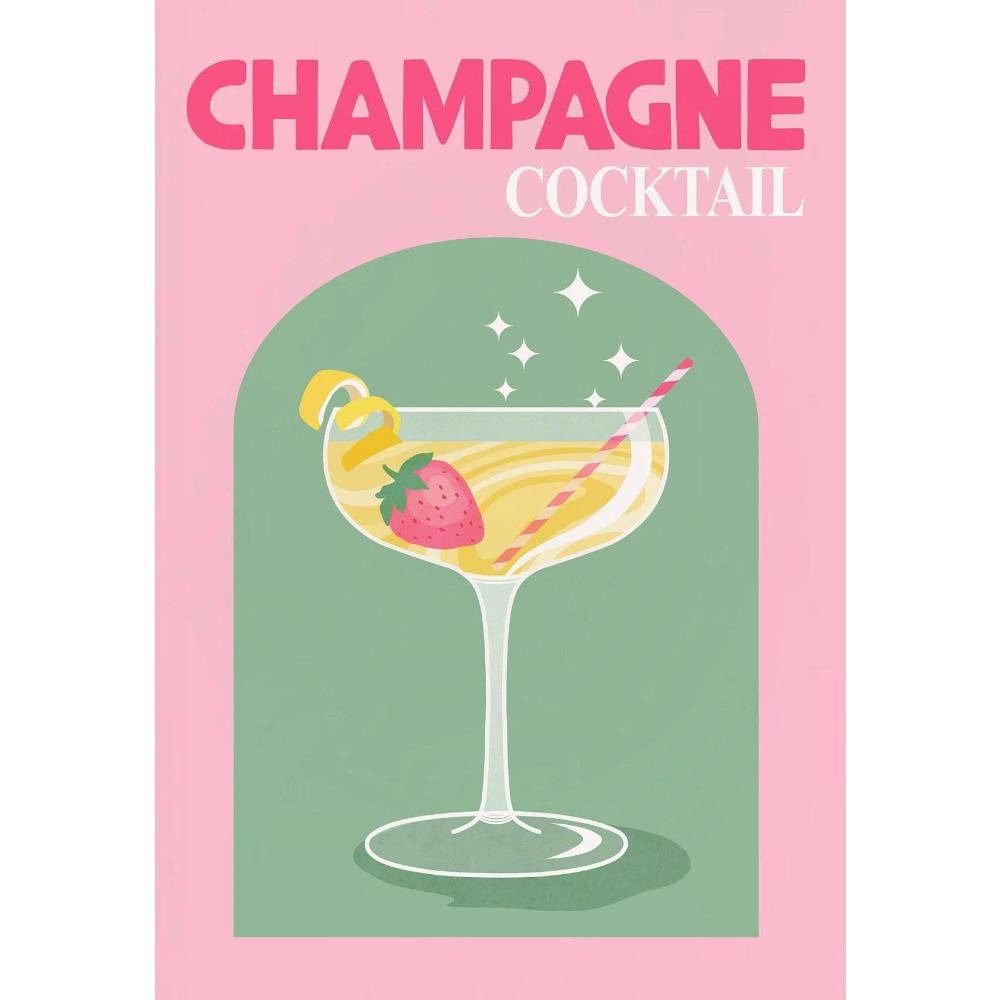 Simplicity Colorful Cocktail Posters Trendy Drinks Prints Whiskey Bar Cart Prints Canvas Painting Wall Pictures Home Bar Decor