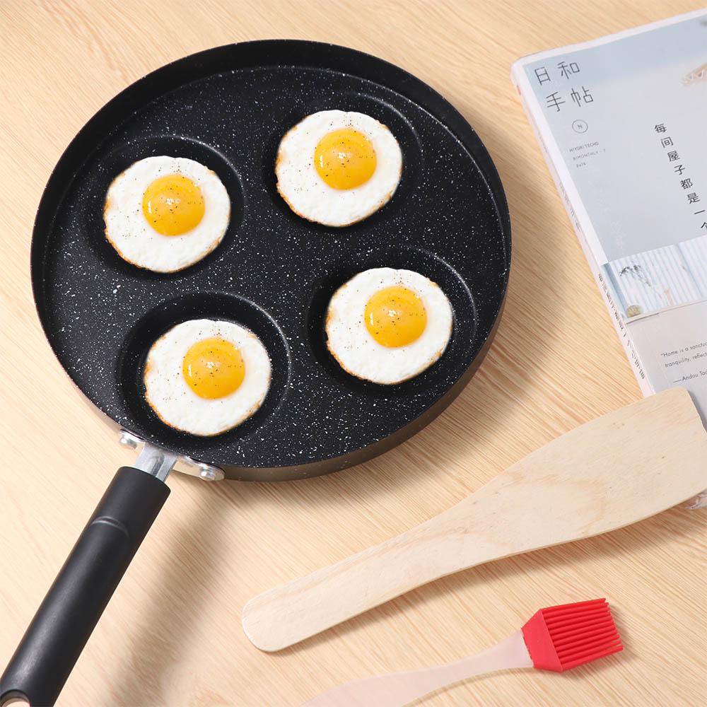 4 Hole Egg Ham Pans Divided Egg Cooker Durable Breakfast Egg Pan Burger Shop