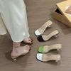 Summer Women Pumps Sandals PVC Jelly Slippers Open Toe High Heels Women Transparent Perspex Slippers Shoes Heel Clear Sandals