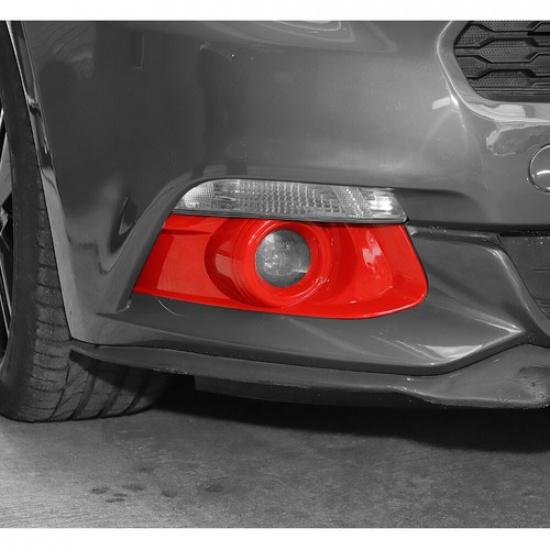Red Front Fog Light Lamp Cover Trim Bezel for Ford Mustang 2015-2017 Accessories