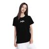 Li Ning Badfive Sports Basketball Serie Buchstabenaufdruck Rundhals Kurzarm T-Shirt Damen Tops Schwarz AHSQ112-1