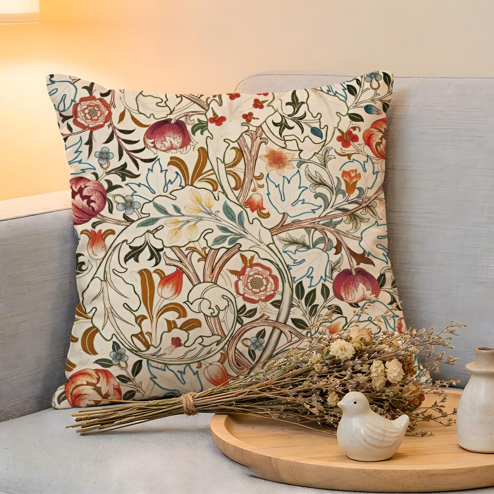 

Cushion Cover Linen SkinFriendly Soft Decorative Case For Sofa Home Decor Art WWilliam MMorris Flower Pillow cover 30x30cm