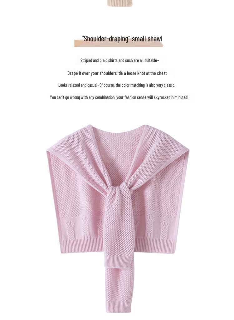 Women's Cashmere Knit Shawl Cardigan - Lightweight, Warm, Versatile