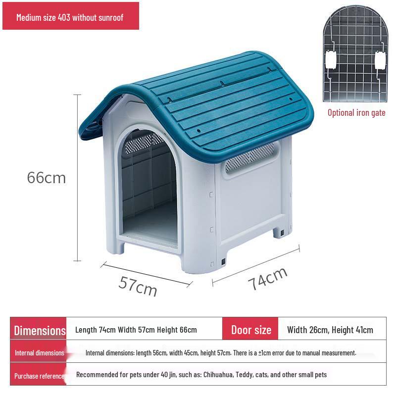 Xinding Rainproof & Windproof Outdoor Plastic Dog Kennel - Winter Dog House for Medium to Large Dogs