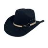 Popular Western Cowboy Hat Men And Women Versatile Jazz Hat Retro Felt Hat European And American Warped Top Hat