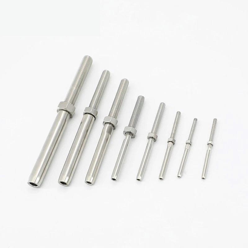 Kabelgeländer 2/2,5/3/4/5/6/8/10mm Edelstahl 316 Pressniet Drahtseilzubehör Rechtsgewinde Endstück