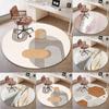 Minimalist Geometric Round Rug – Modern Abstract Accent for Stylish Home Office Decor