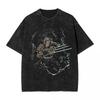 Resident Evil 4 Leon & Ashley Protective Scene Vintage Washed Game T-Shirt, Unisex Survival Horror Game Fan Streetwear Tee, 100% Cotton Casual