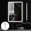 Bathroom Mirror - NETTLIFE - 50x70cm - LED Lighting - Shatterproof Glass - Wall-mounted