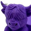 Decorative Trinket Tray Highland Cow Jewelry Storage Tray, Round 3D Printed Desktop Creative Bedroom Organizer, Tabletop Container for Rings Earrings