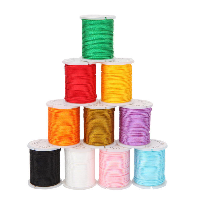 2x 10m gewachste Nylon Schnur String für DIY Halskette Armband 1mm