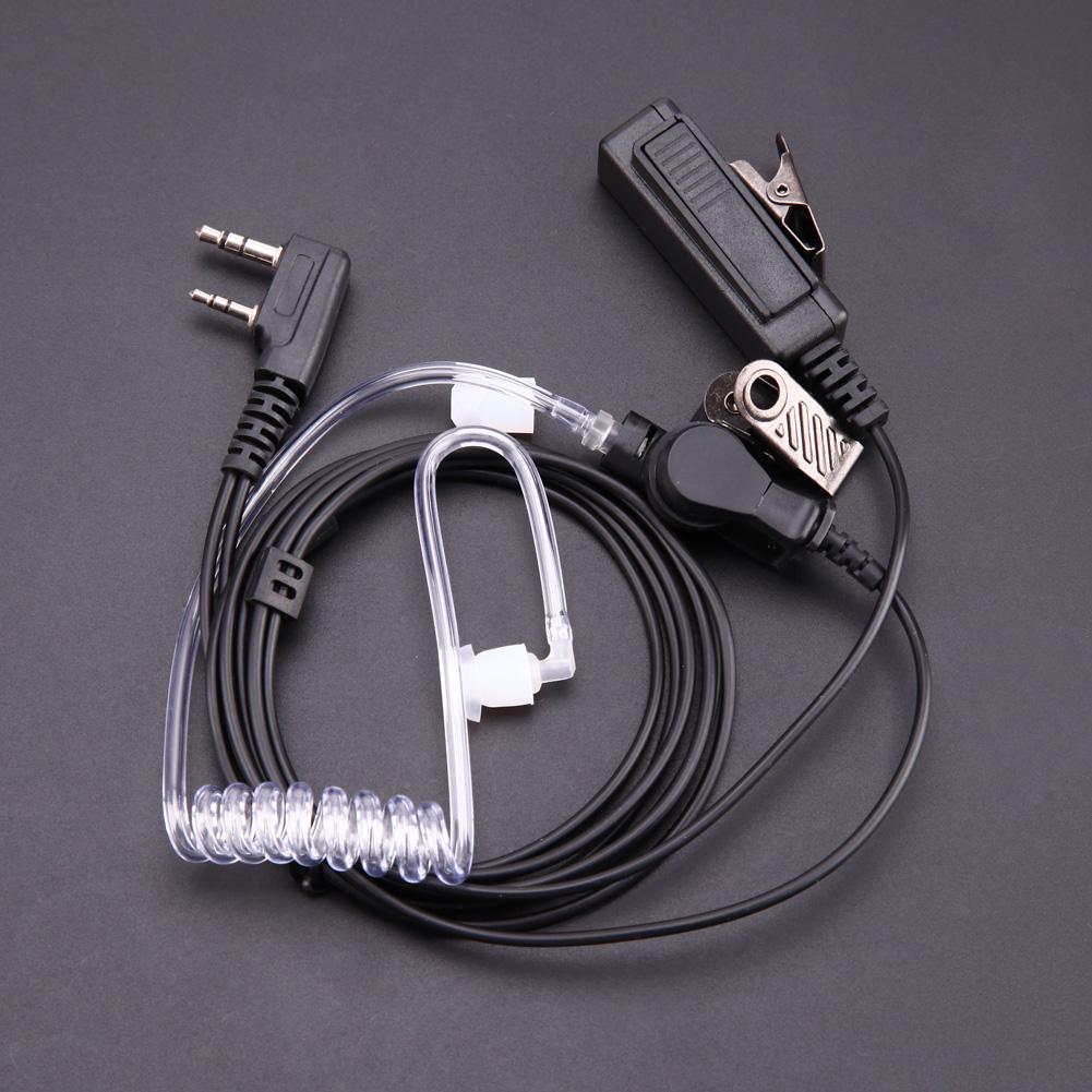 for Baofeng Kenwood UV-5R Radios Microphone Earphone Earbud Earpiece Headphone 2 Pin Covert Acoustic Tube Earpiece Headset Mic