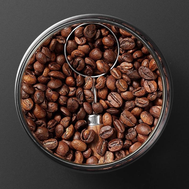 Accurate Measuring Spoon for Coffee Bean Features Comfortable Walnuts Wood Handle and Stainless Steel Construction
