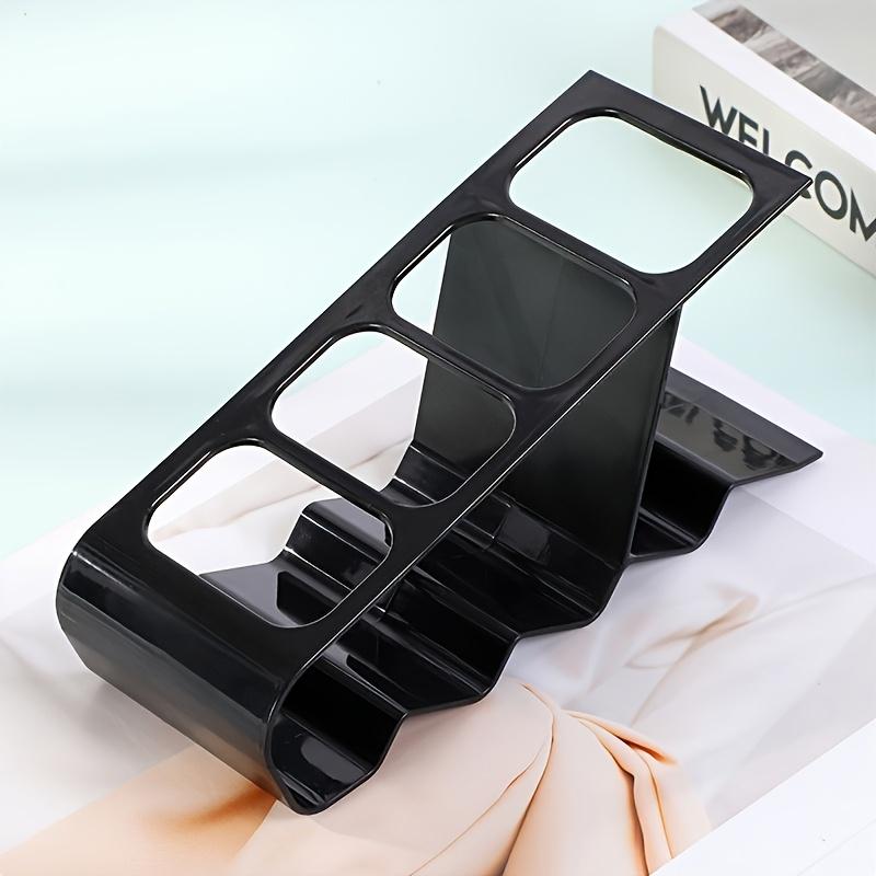 

1pc Black Plastic Overhead Mount Remote Control Holder, Multipurpose Accent Shelf, No Golden Pipes, Modern Home Organization Accessory, Utility Racks