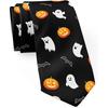 Halloween Pumpkin Black Tie Props Supplies Cosplay Costumes Pumpkin Head Little Ghost Tie Dress-Up Ties Fashion Accessories