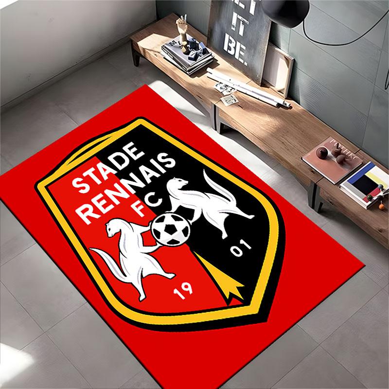 Stade Rennais FC Logo Carpet suitable as a non-slip mat for the living room or bedroom sofa