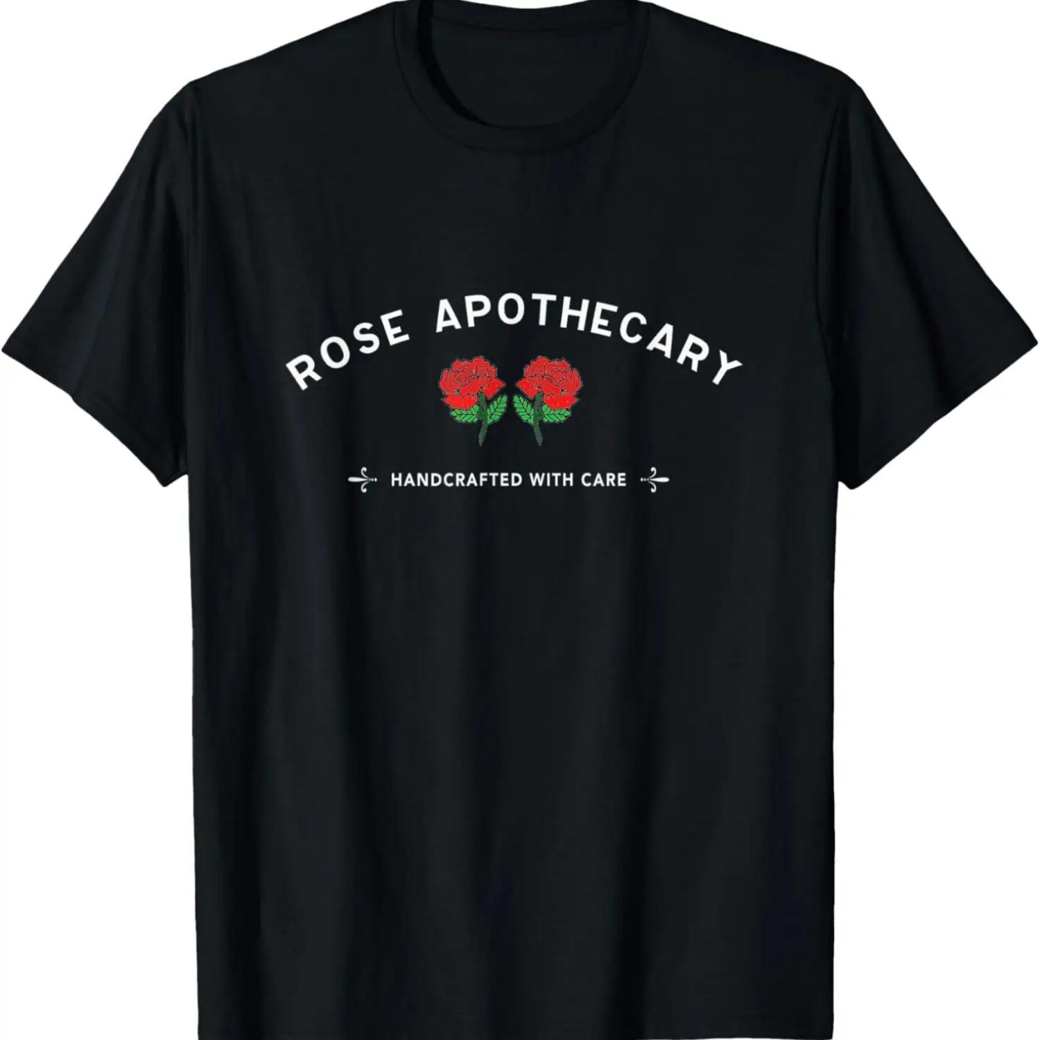 Rose Apothecary Red Flowers Store Handmade With Care T-Shirt S чёрный