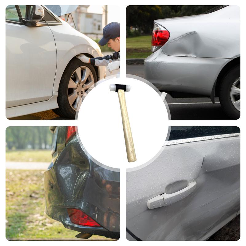Car Body Dent Repair Hammer Dent Remover Tool Car Dent Repair Hammer Car Dent Removal Wood Handle Nylon Head Multifunctional