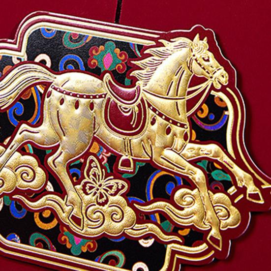 New Year Calendar 2026 Chinese Style Desktop Calendar with Golden Horse Auspicious Design Practical