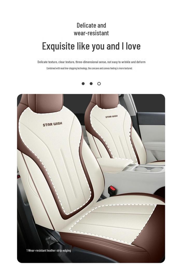 2026 Universal Leather Car Seat Cushion - All-Season Full Coverage for Geely Xingyuan