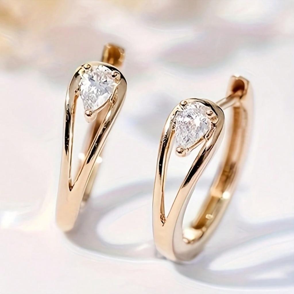 1 Pair of Elegant Round Pendant Earrings for Women, Minimalist Hollow Earrings, Exquisite and Luxurious Women's Jewelry, Suitable for Daily Wear