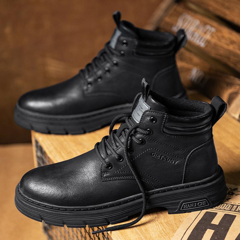 Martin Boots New Autumn British Style High-top Leather Shoes Genuine Leather American Retro Boots