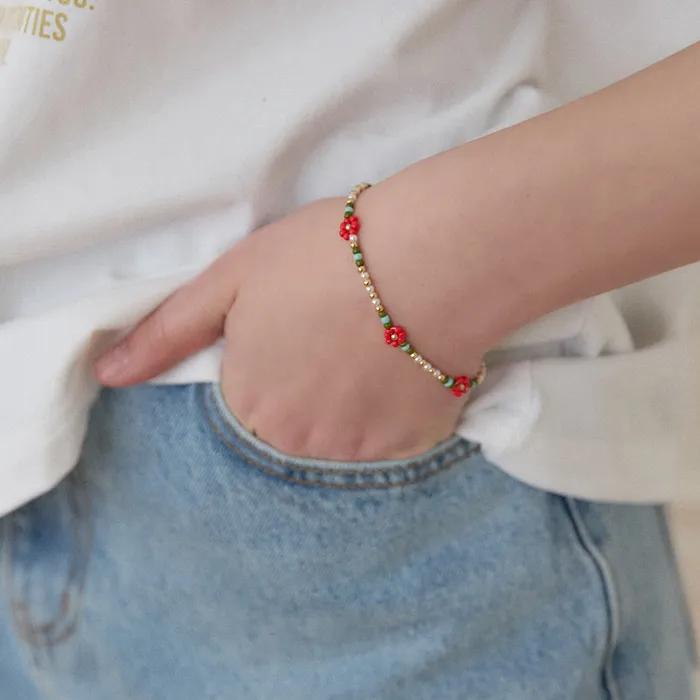 Vermilion Margaret Bead Bracelet - Gold