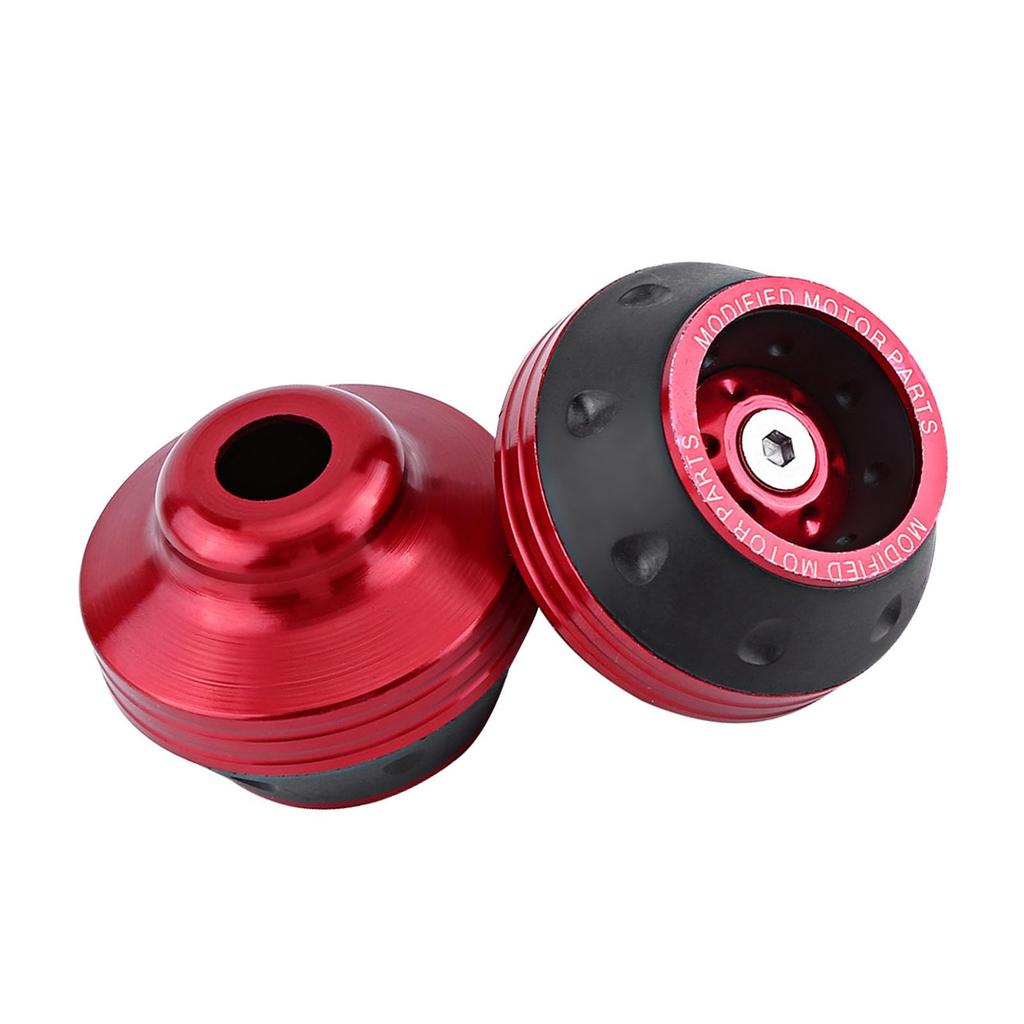 2 Pcs Front Fork Wheel Frame Slider CNC Aluminum Bike Drop Protection Scooter Moped Red Motorcycle Accessories