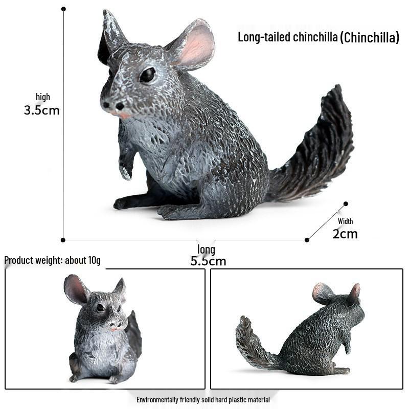 Miniatur-Dschungeltier-Simulationsspielzeug-Set: Reh, Fuchs, Eichhörnchen, Elch, Waschbär, Schwein, Kaninchen
