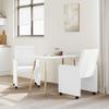Dining Room Chairs with Casters 2 pcs White 57 x 66 x 94 cm