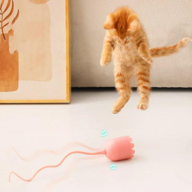 Smart Cat Toy Interactive Pet Toys for Cats Electric Rolling Ball Kitten Toys Silicone Rotate Cat Playing Toy Pet Supply