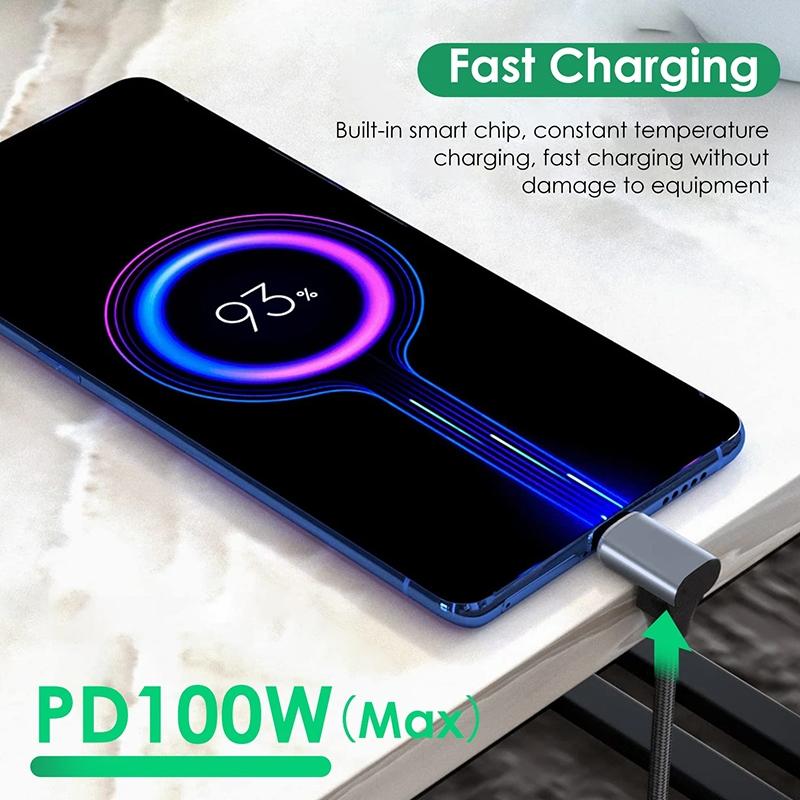 Cabo de Extensão USB C 3.1 Tipo C PD100W Carregamento Rápido Macho para Fêmea Cabo Extensor Para Samsung MacBook Pro 4k 60Hz Cabo de Vídeo