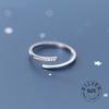 Xiaomi 925 Sterling Silver Zircon Rings For Women Geometric Fine Jewelry Finger Adjustable Geometric CZ  Ring For Party Birthday Gift