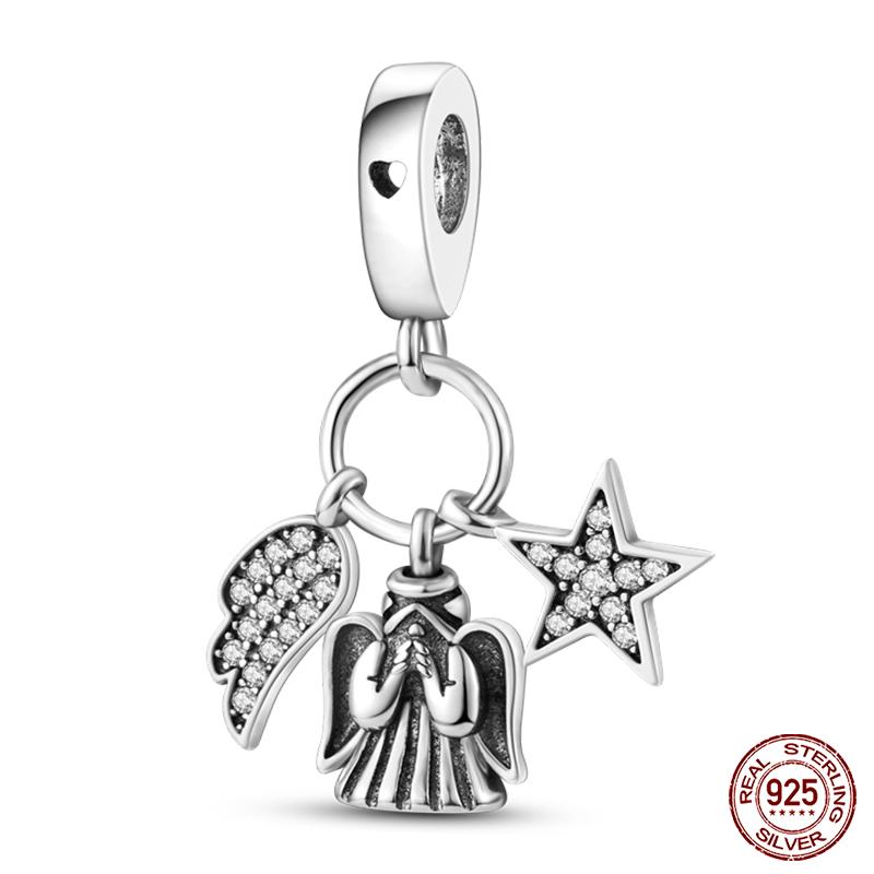 S925 Silver Fashion Camera Coffee Cup Flower Charms Beads Fit  S925 Original Bracelet DIY Birthday Jewelry Making For Women