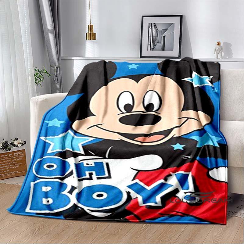 Die Mickey Maus Cartoon-Decke ist flauschig und weich, geeignet für Kinder und Erwachsene und perfekt für Zuhause, Reisen, Camping an